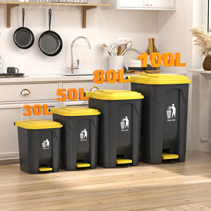 YYN <strong>80L</strong> <strong>Large</strong> Commercial Pedal Trash <strong>Bin</strong> with Lid High Capacity Plastic Hotel and Household Outdoor Sanitation for <strong>Kitchen</strong> Use - Product Image 3
