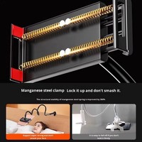 Support de téléphone en alliage flexible à bras long pour lit et bureau, réglable, rotatif à 360°, pour tournage et lecture