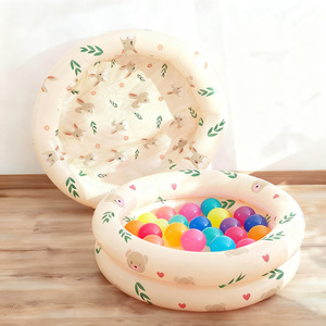 Piscine gonflable ronde en forme d'ours pour enfants, utilisation domestique, piscine à balles en PVC épaissi pour nourrissons et tout-petits - Product Image 1
