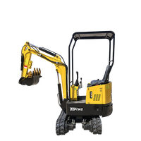 Mini-chargeuse sur chenilles Topone avec moteur diesel, capacité de 1200 kg, pour travaux de construction, avec un moment de charge élevé et une pompe