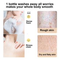 Gel Douche Éclaircissant à l'Acide Glycolique ROUSHUN Hydratant Lissant et Illuminateur pour Tous Types de Peau