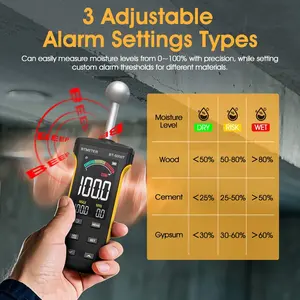 Détecteur d'humidité mural sans broche BT-5000T - <span class=keywords><strong>Testeur</strong></span> d'humidité du <span class=keywords><strong>bois</strong></span> 20-40 mm <span class=keywords><strong>de</strong></span> profondeur Alarme humide/risque/<span class=keywords><strong>sec</strong></span> <span class=keywords><strong>Testeur</strong></span> <span class=keywords><strong>de</strong></span> surface - Product Image 4