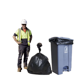 ถุงขยะครัวแบบมีเชือกผูก XC-BIO สำหรับงานหนัก ย่อยสลายได้ 100% ผลิตจาก PLA+PBAT หนา 0.5 มิล พร้อมพิมพ์ลายสกรีน - Product Image 1