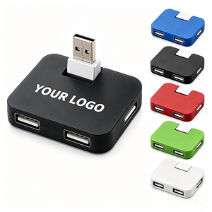 Promotion : Hub USB 4-en-1 haute vitesse avec logo personnalisé pour ordinateurs portables – Design mini carré, accessoire numérique, cadeau - Product Image 1