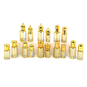 3ml 6ml 12ml Bát giác thiết kế nhỏ nhỏ vàng di động con lăn rỗng điền dầu nước hoa <span class=keywords><strong>attar</strong></span> Arabian dính chai thủy tinh - Product Image 5