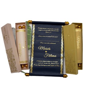Hochwertige Luxuriöse Mehrfarbige Geschenkbox mit Hochzeits-Einladungskarte, Kreative Ehegelübde-Grußkarten und Einladungen - Product Image 3