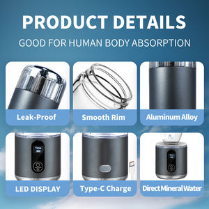 2025 tendencia mejor 8000PPB botella generadora <span class=keywords><strong>de</strong></span> <span class=keywords><strong>agua</strong></span> rica en hidrógeno alcalino inteligente fuente <span class=keywords><strong>de</strong></span> alimentación USB portátil escritorio fácil - Product Image 3