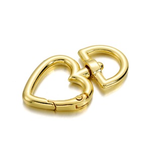Heart-shaped Alloy Lobster Buckle Electroplated For Necklace Making <b>Metal</b> Jewelry Findings 10mm Ac2029 - Product Image 5