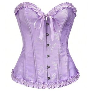 Jacquard <span class=keywords><strong>Violet</strong></span> Lacets Top <span class=keywords><strong>Corset</strong></span> <span class=keywords><strong>Violet</strong></span> Bustier <span class=keywords><strong>Violet</strong></span> - Product Image 1