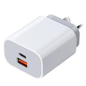 <span class=keywords><strong>Chargeur</strong></span> mural australien double port Type C et USB PD QC 30W réel GaN rapide pour Apple iPhone Samsung A17 Honor X9b <span class=keywords><strong>Motorola</strong></span> - Product Image 2