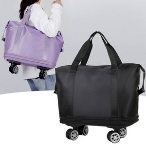 BSCI Factory Large Capacity Universal <b>Wheels</b> Travel <b>bag</b> Student Outdoor Storage <b>Bag</b> Waterproof Dry and Wet Separation - Product Image 4