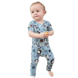Baby Pajamas Romper Cotton Long Sleeve Buttons Baby Romper Plain Footie Pajamas Bamboo Pajamas Soft Bamboo Full