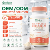 Poudre de colostrum Rainwood, veaux élevés en pâturage, protéines non dénaturées, riches en facteurs immunitaires, complément alimentaire quotidien