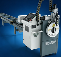Máquina de Corte de Tubos por Láser de Fibra CNC, Cortadora Láser para Tubos Cuadrados y Redondos, para Acero Inoxidable, Acero al Carbono, Corte de Perfiles Metálicos