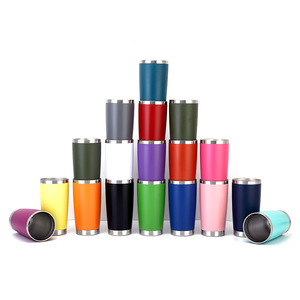 500ml Stainless Steel Colored Tumbler with Handle Lid <b>Double</b> <b>Wall</b> Vacuum Insulated LED Temperature Display for Party Occasions - Product Image 5