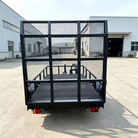 Remorque de transport ATV personnalisée 2x2m, capacité 500kg, chariot utilitaire tout-terrain à essieu unique avec rampe arrière pour le transport de quads