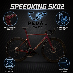 Vélo de route en fibre de carbone avec levier de vitesses électrique Shimano R7170, frein à disque, 24 vitesses, course - Product Image 2