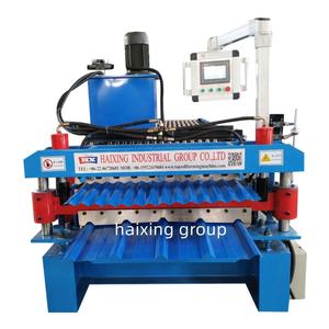 지붕 사용 골판지 프로파일 스틸 루핑 시트 지붕 타일 가격 스틸 더블 레이어 롤 성형 기계 - Product Image 1