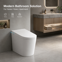 WC intelligent monobloc 58 cm, gain de place, couvercle automatique, autonettoyant, désodorisant, en céramique, pour petit appartement