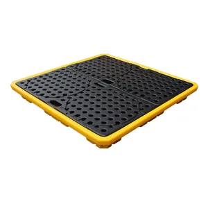 4 Drum Bunded Spill Pallet 120L Spill Containment Pallet Manufacturer Sales For Industrial Chemical Spill Control