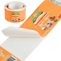 Logo personnalisé personnalisé fournisseur d'étiquettes alimentaires adhésif écologique imperméable à l'eau Logo vinyle autocollants bouteilles bocaux étiquettes pour aliments