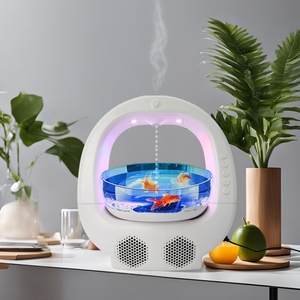 New Trending Products Anti Gravity Water Drop <strong>Humidifier</strong> Night Light Aromatherapy <strong>Diffuser</strong> Musical <strong>Speaker</strong> - Product Image 2