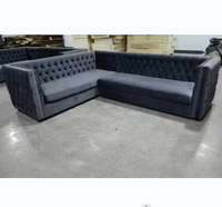Sofá fácil de montar 3 plazas sofá de terciopelo beige conjunto de muebles de sala de estar Verified Factory Bulk Sofá al por mayor