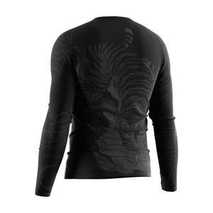 Vêtements de sport OEM pour hommes, sweat-shirt à capuche, vêtements de gym en polyester, t-shirt de compression blanc à manches longues - Product Image 4