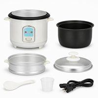 Cuisinière à riz électrique intelligente de luxe 0,6L-2,8L en acier inoxydable avec cuve antiadhésive, portable pour usage domestique, extérieur et hôtelier
