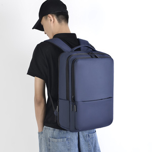 Laptop <b>Backpack</b> For Men Lightweight Business Travel Solid Color <b>With</b> Laptop <b>Compartment</b> Soft Handle Summer 2023 - Product Image 2