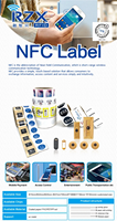 Échantillon gratuit programmable imprimable étanche NFC FM11NT022 144 octet 15mm 21mm étiquette HF 13.56MHZ RFID NFC étiquette autocollant rouleau