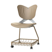 Chaise de bureau ergonomique au design moderne avec roulettes pivotantes, dossier mi-haut, pour salle de réunion de bureau