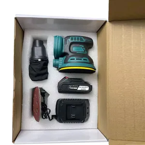 Industrieller Bürstenloser 21V 3Ah Lithium-Akku Schleifer Rund Quadratisch Mini Schleifpapier-Maschine Schleifgerät für Holz Metall Polieren - Product Image 1