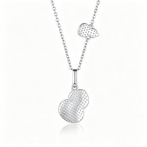 Ensembles de gourdes en jadéite naturelle, pendentif en jade, argent S925, style chinois, design original, bijoux pour femmes, charme tendance D027/D034 - Product Image 2