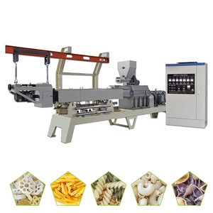 Ligne de transformation alimentaire automatique avec extrudeuse à vis simple et rôtissoire à cinq couches pour snacks soufflés, macaronis et flocons de maïs - Product Image 2