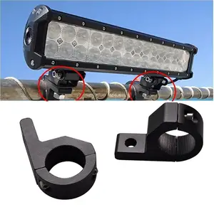Großhandel rammbügel autos-Black Aluminum LED Work Light Bracket Car Bull Bar Clamps Brackets for Motorcycle ATV Car Bumper LED Lights