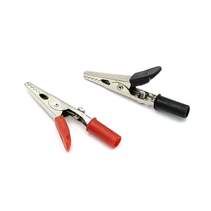 53 мм медь 1A ~ 5A мини металлическая батарея крокодил клипса Электрический крокодил клипса с безопасной ПВХ ботинок