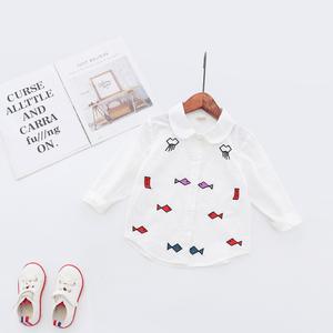 Los Mejores Productos para Niñas: Camisas Casuales Blancas Bordadas <span class=keywords><strong>de</strong></span> Algodón con Sudadera para Niñas - Product Image 2