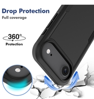 Armure antichoc étui double couche couverture de téléphone portable pour iPhone 17 Air hybride armure PC coque arrière en TPU