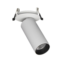 Spot LED encastré moderne à culot GU10 en aluminium réglable, CRI 90 élevé, dimmable, garantie 3 ans, indice de protection IP20, angle de faisceau 15-55°