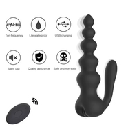 Silikon Fernbedienung Kabelloser Analplug Vibrator Perlen Stimulator Sexspielzeug für Männer Frauen Ferngesteuerter Vibrierender Butt Plug IPX6
