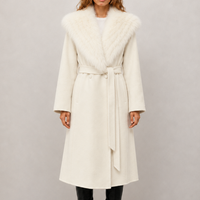 Nouvelle Arrivée Hiver 2026 : Manteau Femme de Haute Qualité avec Col en Fourrure Amovible, Veste Longue Réversible Luxueuse