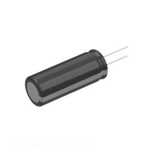 Condensateur à traversée de canal, fabriqué par le fabricant, en aluminium, 1500 µF, 20 %, 35 V, RADIAL, 35YXS1500MEFC12.5X30, 1500 µF - Product Image 1