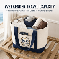 Sac fourre-tout en toile personnalisé brodé Harbor Club, sac à main nautique avec poche avant pour yacht, voyage, vacances