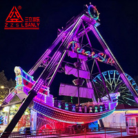 Équipement d'attraction de fête foraine : Manège Bateau Pirate 36 places pour parcs d'attractions et centres commerciaux