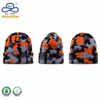 Gorro de Punto Grueso con Estampado de Animales Camuflados Personalizado OCS, Diseño OEM con Estampado de Leopardo y Vaca, Unisex, 6 Diseños para Marcas de Ropa Urbana