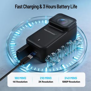 Cámara de Acción M21 4K WiFi - Resistente al Agua, Magnética, Grabación Manos Libres para Motociclismo/Esquí/Ciclismo/Vlogging - Product Image 3