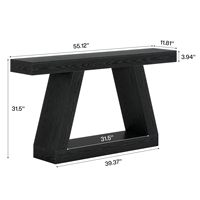 Table console noire, style moderne, tables consoles modernes, entrée de couloir, tables latérales longues