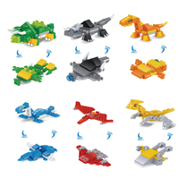 Ensemble de 12 figurines de dinosaures en plastique pour enfants, mondiaux de jeux à assembler soi-même, mini-animaux, blocs de construction