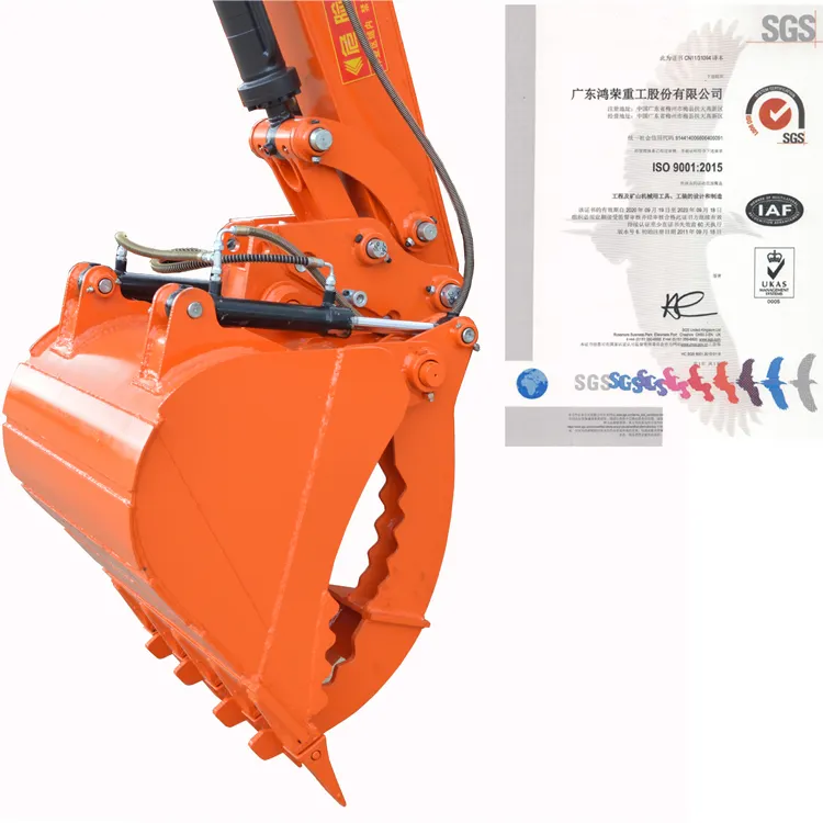 Hongwing Customized Earth Moving Machinery Multi Functional Wheel Excavator 7.5Ton Sale Construction Equipment